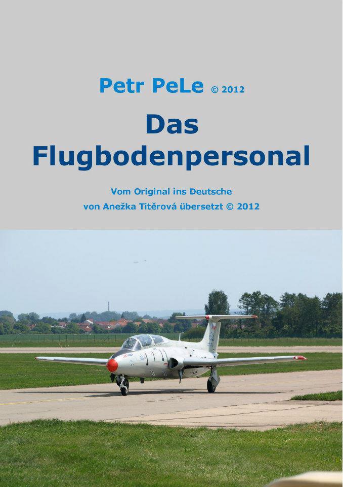 Das Flugbodenpersonal - Die vordere Abdeckung eines Buches